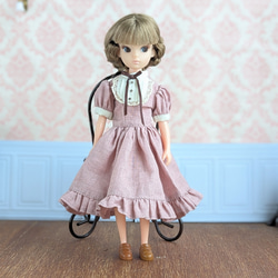 140.※ブライスアウトフィット※1/6ドール※冬服※黒のウール素材のポンチョ 926※黒のレースたっぷりスカート※ブライスアウトフィット※1/6