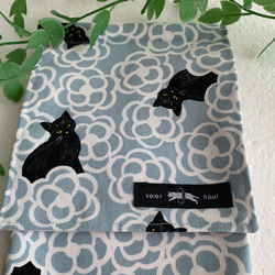 トイレットペーパーホルダーカバー☆黒猫&カメリア☆4カラー 6枚目の画像