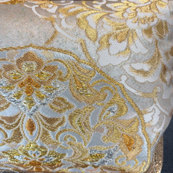 9月新作！気品漂う優しい引箔加工　正倉院【宝相華柄】最高級西陣帯バッグ　フォーマルバッグ　パーティーバッグ 7枚目の画像
