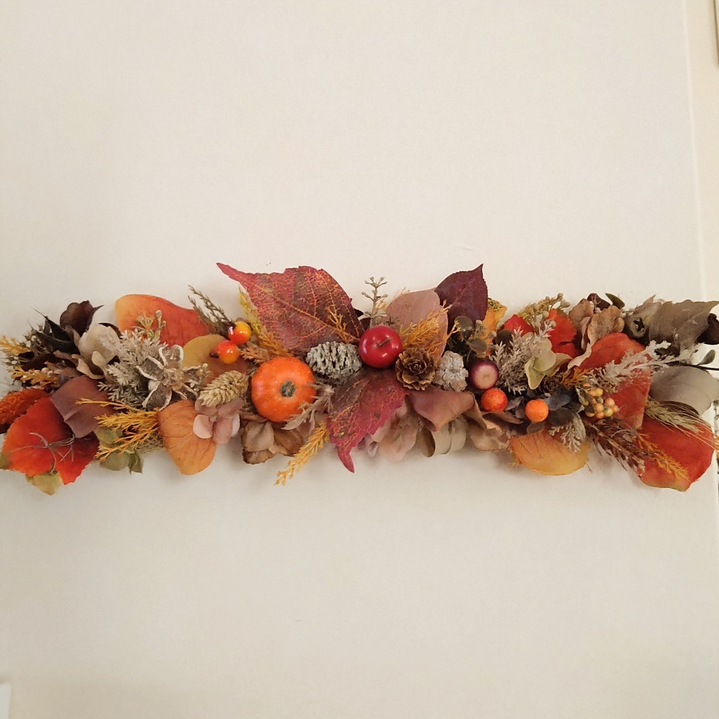 横長スワッグ・秋を楽しむスワッグ・ハロウィンの飾りつけに