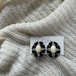 monotone ethnic × beads pierce・earring 4枚目の画像