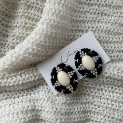 monotone ethnic × beads pierce・earring 3枚目の画像