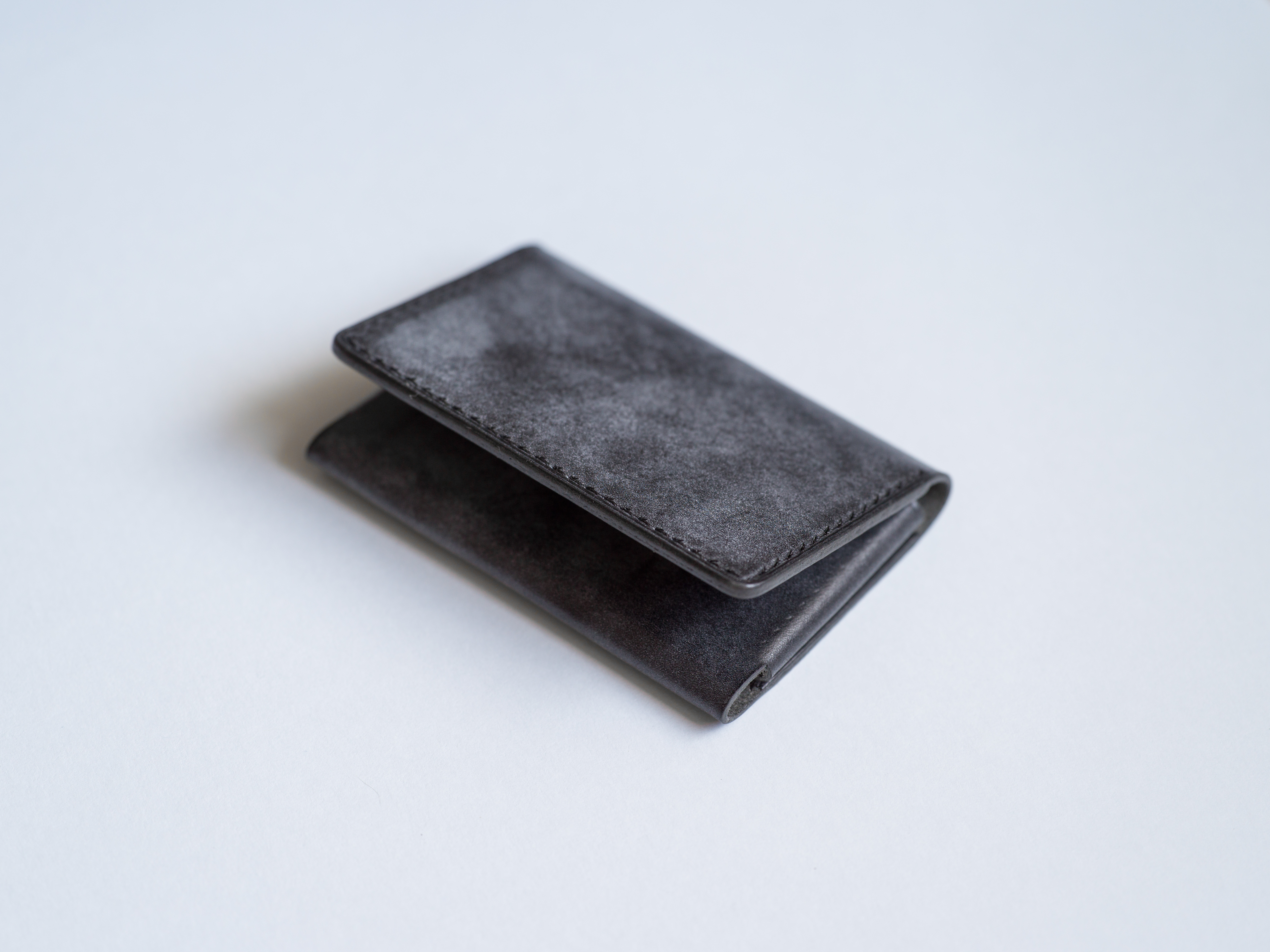 本革名刺入れ【ブラック】【国産レザー】【手縫い】