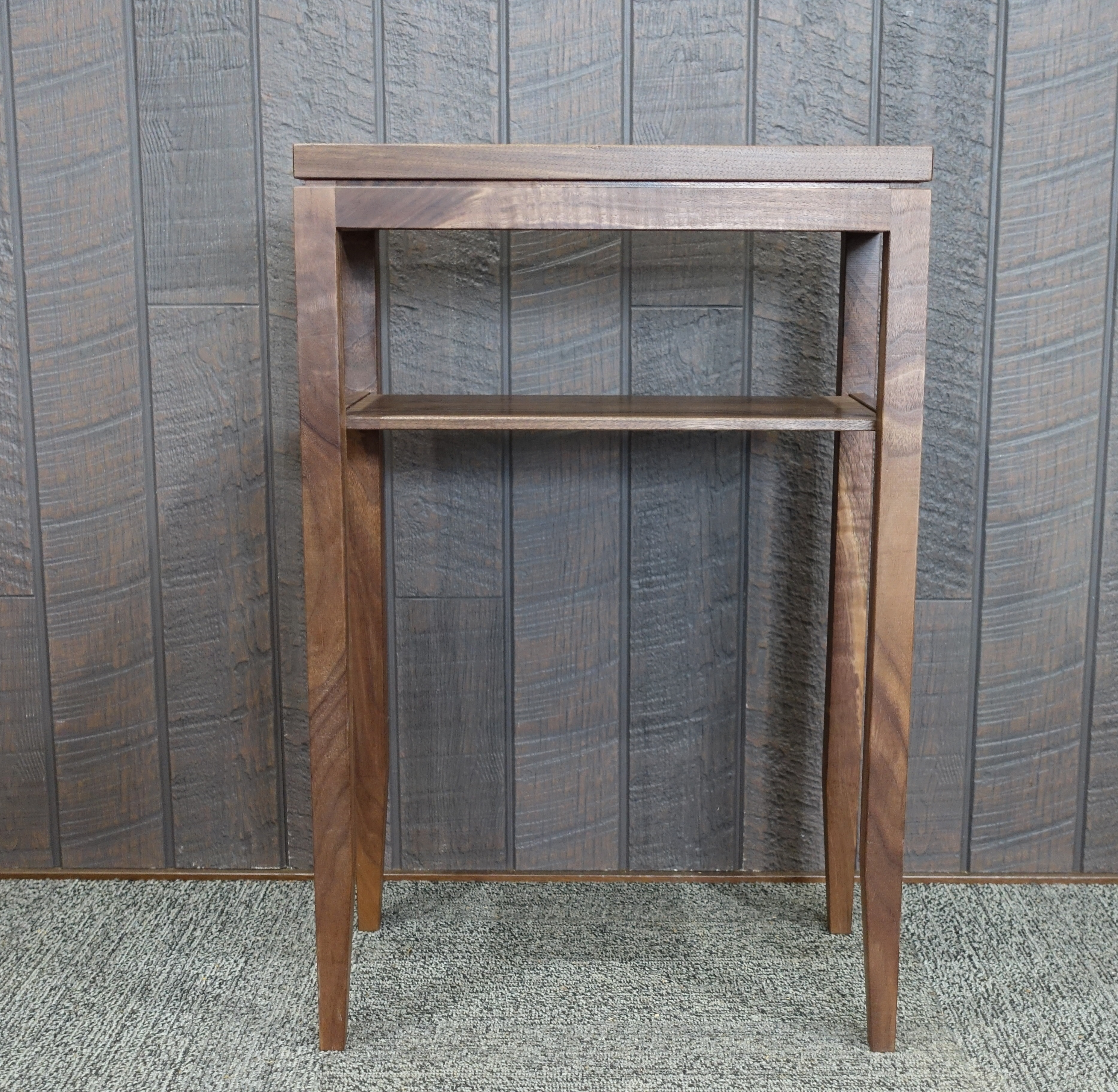 サイドテーブル　花台　コンソールテーブル　　ブラックウォールナット無垢材　シンプル　おしゃれちょっと贅沢