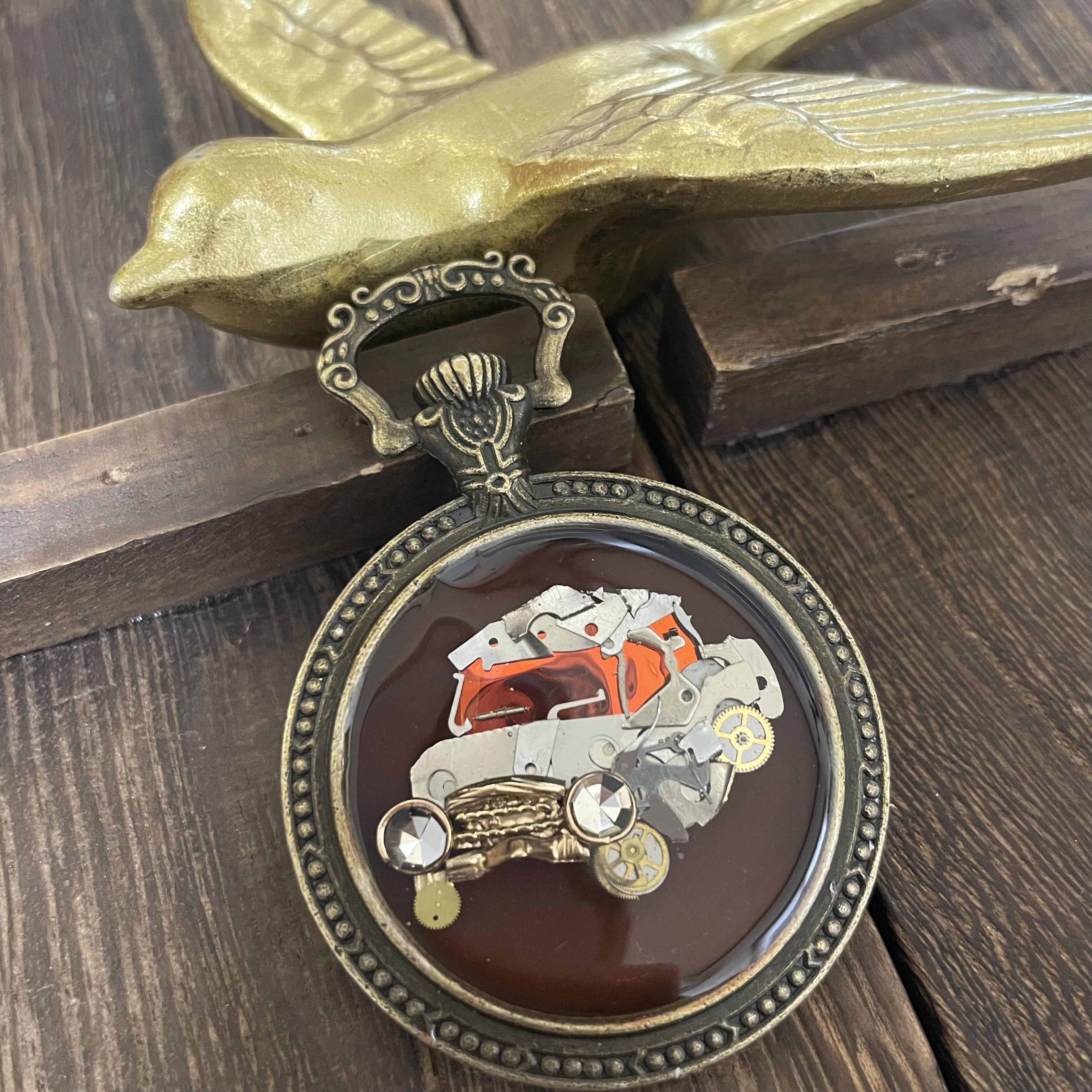 クラシックカー　スチームパンク　バッグチャーム