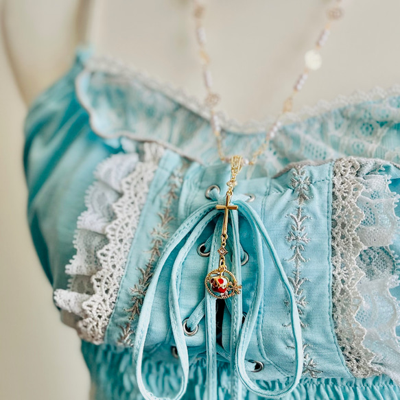 【限定♡】キラキラ☆白雪姫の毒りんごペンダント 8枚目の画像