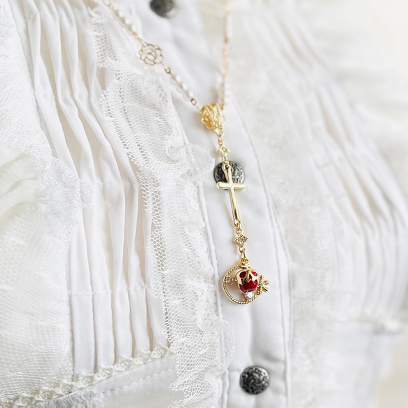 【限定♡】キラキラ☆白雪姫の毒りんごペンダント 6枚目の画像