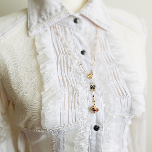 【限定♡】キラキラ☆白雪姫の毒りんごペンダント 5枚目の画像