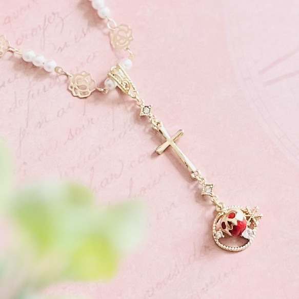 【限定♡】キラキラ☆白雪姫の毒りんごペンダント 2枚目の画像