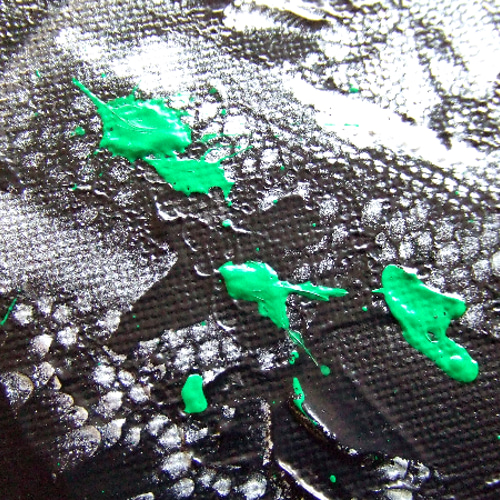 抽象画 現代アート アクリル絵の具 インテリア モノトーン＆グリーン