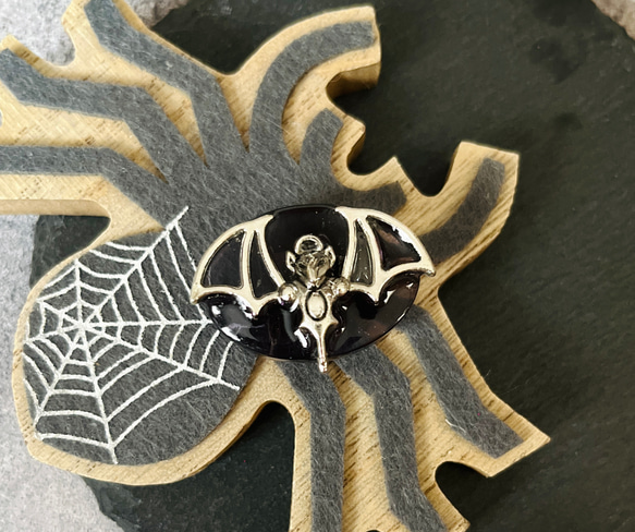 リアルコウモリの帯留め　秋　紅葉の季節　ハロウィン　 4枚目の画像