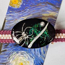 蜘蛛の糸　帯留め　秋　文学　紅葉の季節　ハロウィン　物語シリーズ 1枚目の画像