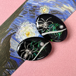 蜘蛛の糸　帯留め　秋　文学　紅葉の季節　ハロウィン　物語シリーズ 4枚目の画像