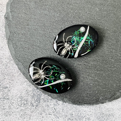 蜘蛛の糸　帯留め　秋　文学　紅葉の季節　ハロウィン　物語シリーズ 2枚目の画像