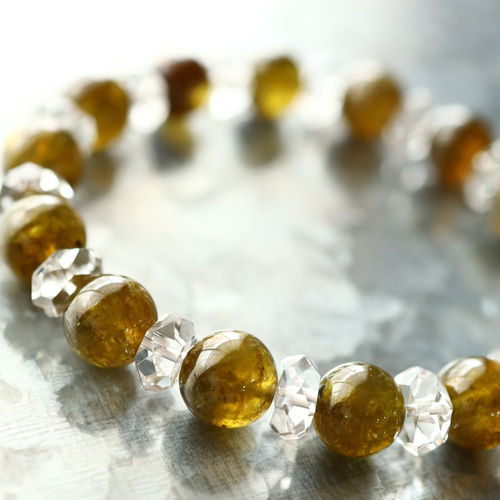 ☆プレミアムブレス☆マリ共和国：マリガーネット：約9.5ミリ＆水晶