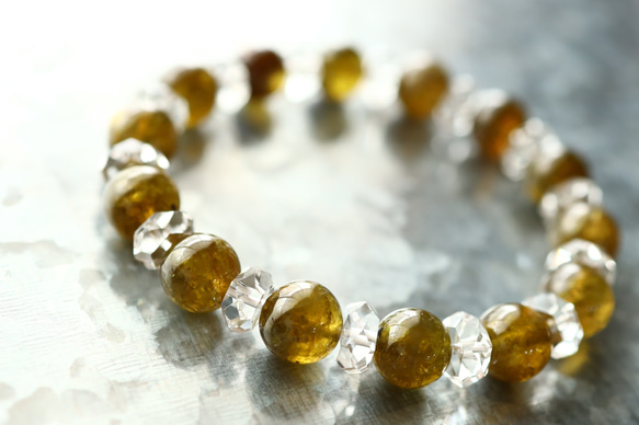 ☆プレミアムブレス☆マリ共和国：マリガーネット：約9.5ミリ＆水晶