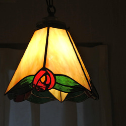 昭和レトロ 喫茶店 ステンドグラス 照明 vintage ペンダントライト ステンドグラス 【 Idina / アンバー 】 1灯