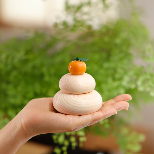 鏡餅 木製 無垢材 国産ひのき 桐箱入り S,M,Lサイズ 鏡餅 PAPU craft