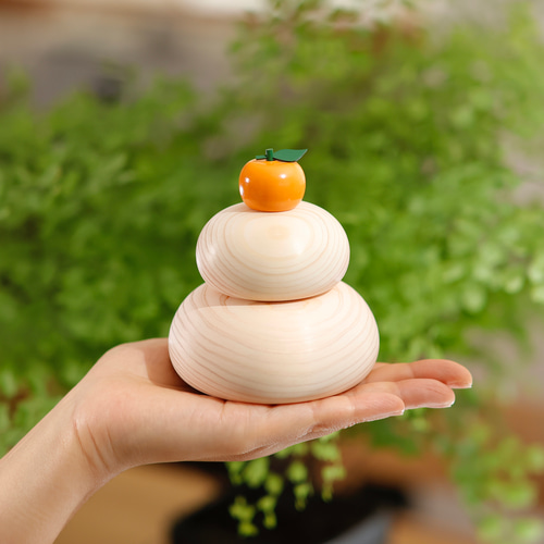 鏡餅 木製 無垢材 国産ひのき 桐箱入り S,M,Lサイズ 鏡餅 PAPU craft
