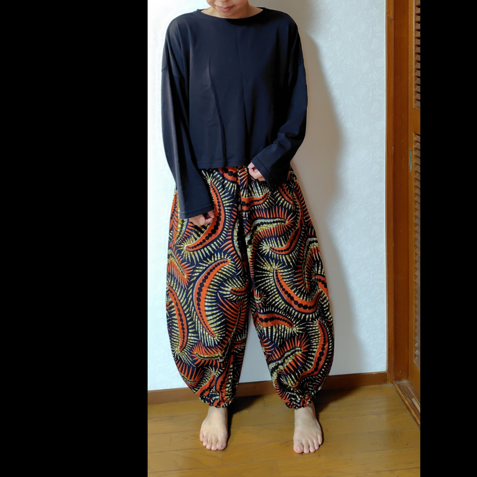 《完成品》アフリカ布のバルーンパンツ