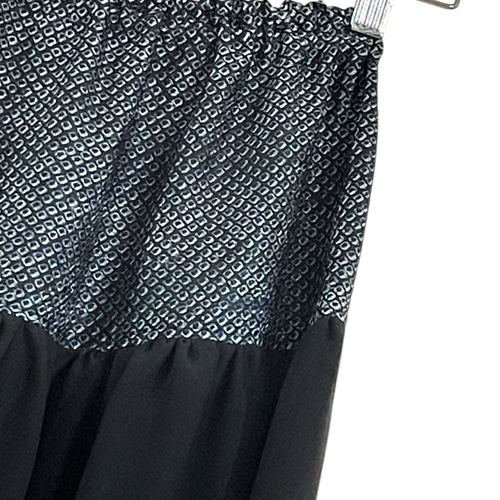 送料無料 着物 リメイク 兵児帯 総絞り リラックスワイドロングパンツ