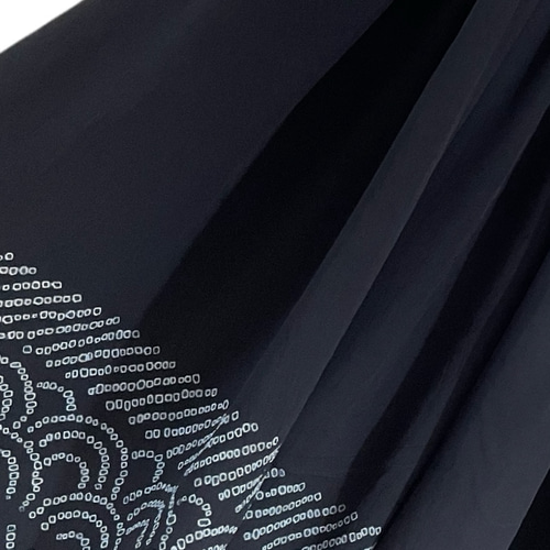 送料無料 着物 リメイク 兵児帯 総絞り リラックスワイドロングパンツ