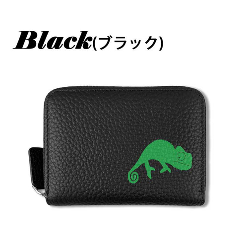 カメレオン 本革 コンパクト財布 じゃばらカードケース ボックス型