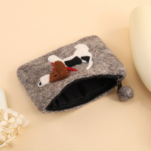 ハンドメイド 羊毛フェルト トートバッグ 猫モチーフ 刺繍 アート