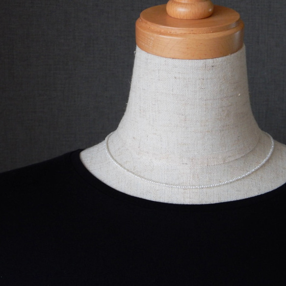 〖ラリエット/ショート〗淡水パールネックレス14kgf 【1805】 14枚目の画像