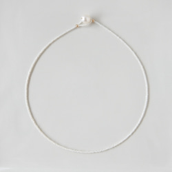 〖ラリエット/ショート〗淡水パールネックレス14kgf 【1805】 9枚目の画像