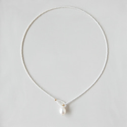 〖ラリエット/ショート〗淡水パールネックレス14kgf 【1805】 8枚目の画像