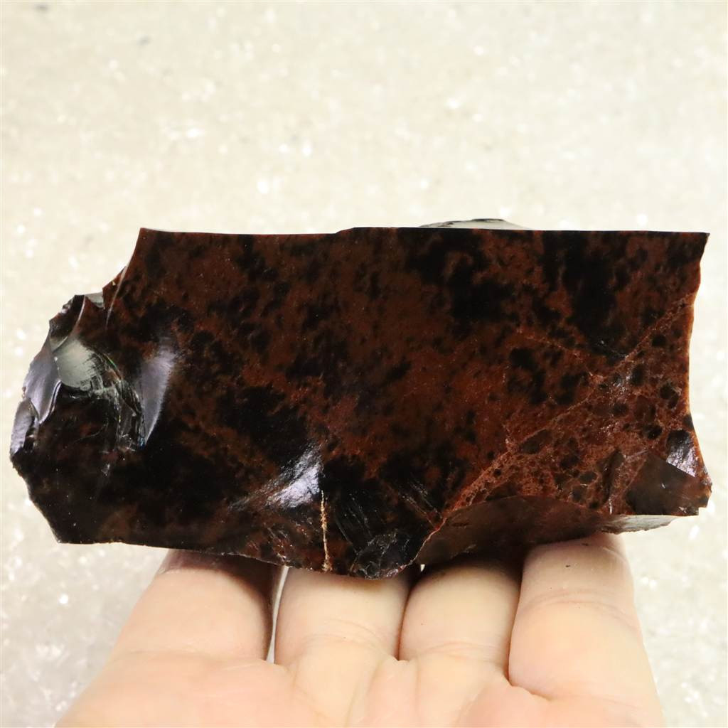 北海道産 オブシディアン 黒曜石 花十勝 97mm原石 245g #56926 5,040円