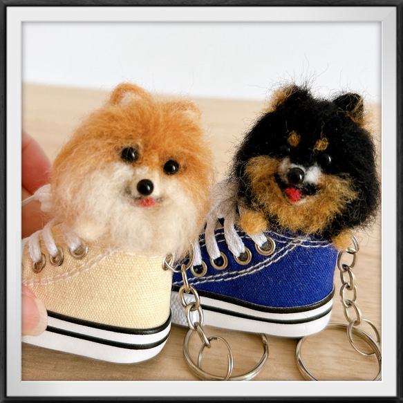 羊毛フェルト　ポメラニアン　ブラック 羊毛フェルト ブラックタンポメラニアン BTS テテ ヨンタン風｜Yahoo