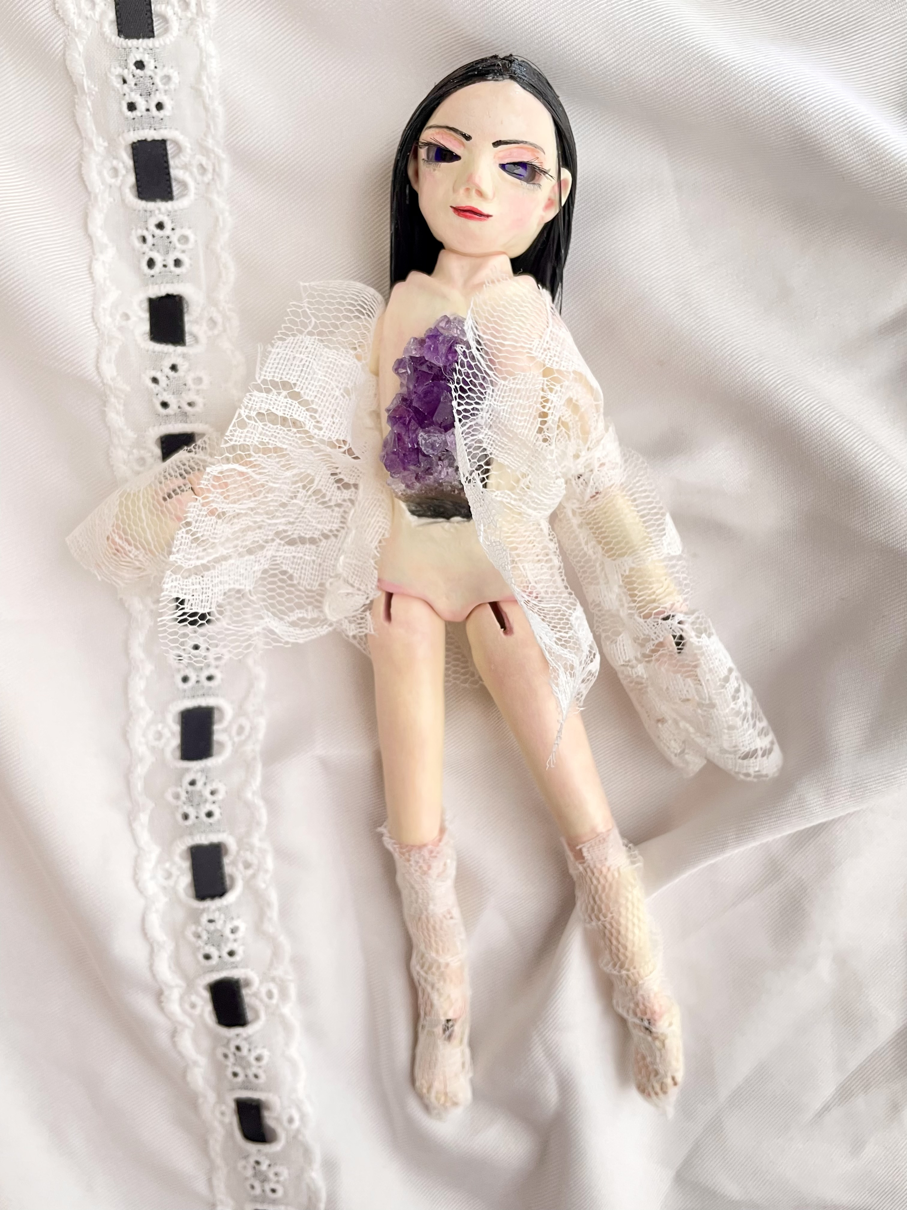 球体関節人形　創作人形　創作ドール　ドール 　アメジスト　デザートローズ　大辻　快斗　1番「アメジストとデザートローズ」 99,000円