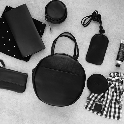 サークル型ハンドバッグ 本革 レザー レディース ミニ 革 ハンドバッグ