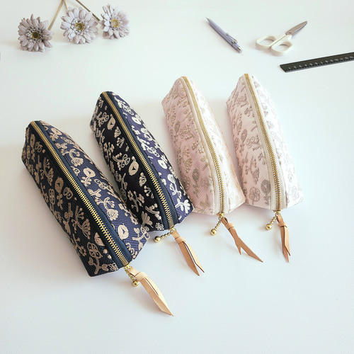 ミナペルホネン×check&stripeのペンケース│メガネケース│ロング