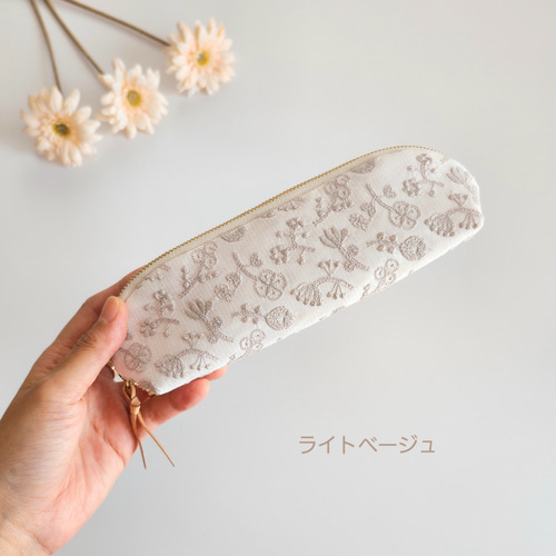 ミナペルホネン×check&stripeのペンケース│メガネケース│ロング