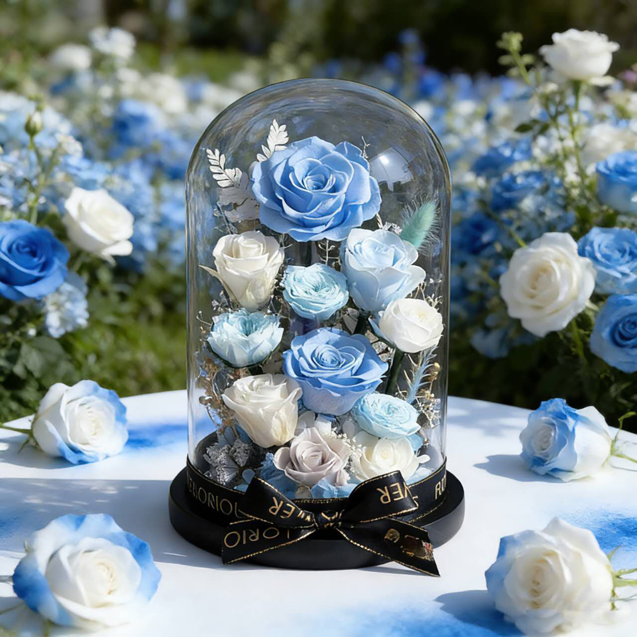 特別な日のお祝い・誕生日・結婚祝い・花飾り・玄関飾り バラ 薔薇 ローズ、上昇、プリザーブドフラワー、ドライフラワー