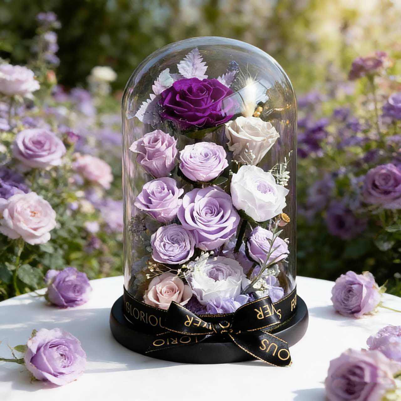 特別な日のお祝い・誕生日・結婚祝い・花飾り・玄関飾り バラ 薔薇 ローズ、上昇、プリザーブドフラワー、ドライフラワー