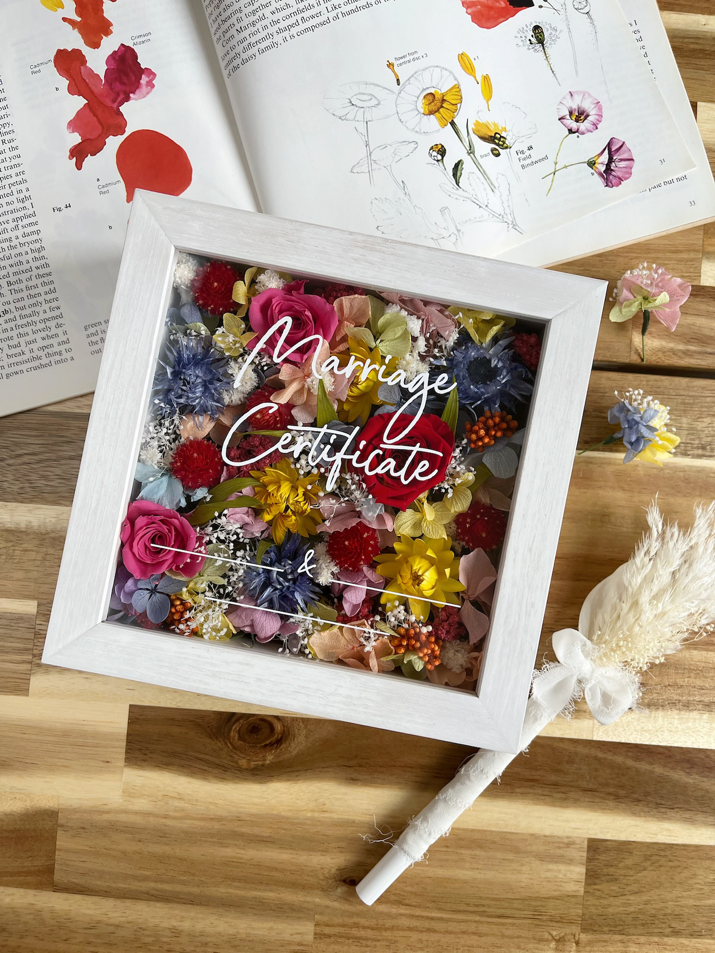 3色選べる｜キレイに仕上がるゲスト参加型結婚証明書30名まで