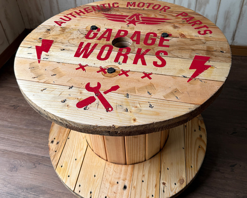 ケーブルドラム 電線ドラム テーブル アメリカン インテリア ガレージ