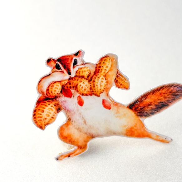 ピーナッツ泥棒のブローチ 4枚目の画像