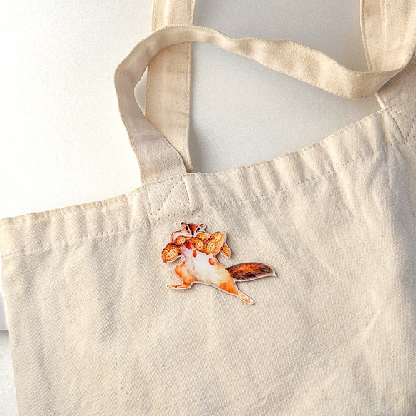 ピーナッツ泥棒のブローチ 8枚目の画像