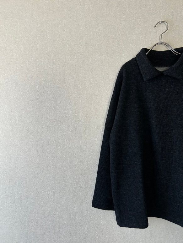 ニットのプルオーバー　ダブルフェイス 7枚目の画像