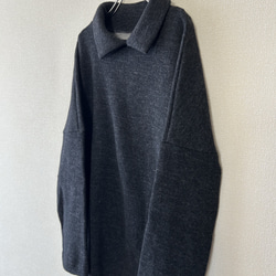 ニットのプルオーバー　ダブルフェイス 1枚目の画像