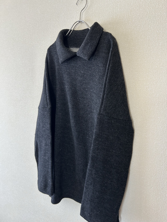 ニットのプルオーバー　ダブルフェイス 1枚目の画像