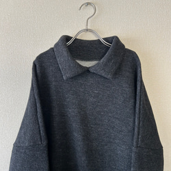 ニットのプルオーバー　ダブルフェイス 6枚目の画像