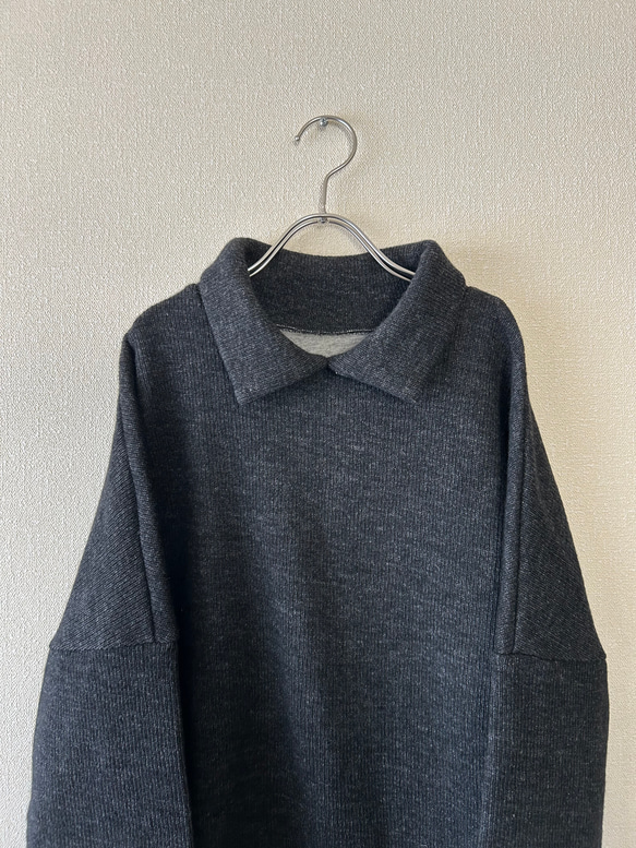 ニットのプルオーバー　ダブルフェイス 6枚目の画像