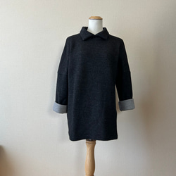 ニットのプルオーバー　ダブルフェイス 9枚目の画像