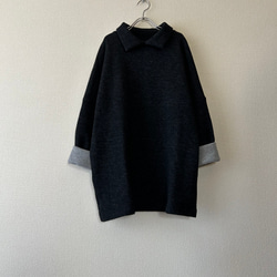 ニットのプルオーバー　ダブルフェイス 10枚目の画像